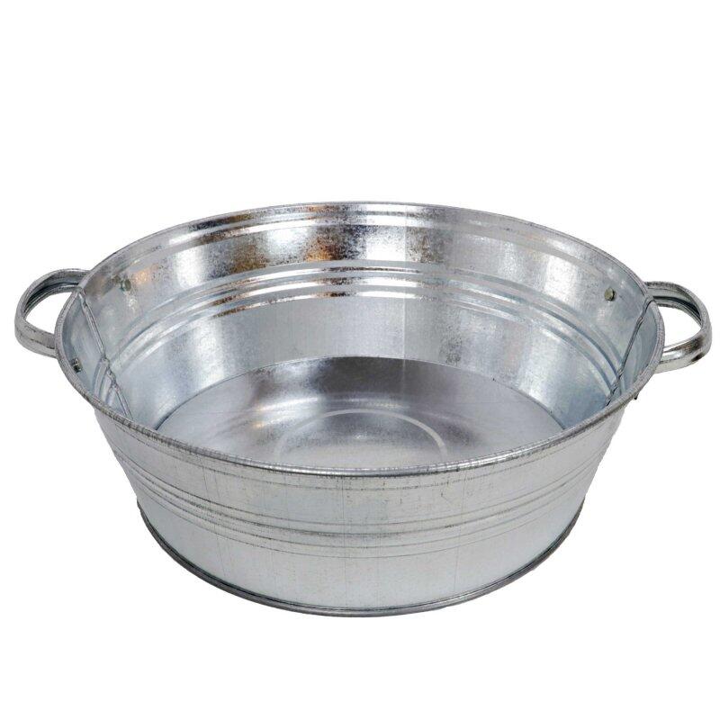 Flamingo Schale Zinkblech Ø 42 x 14 cm silber