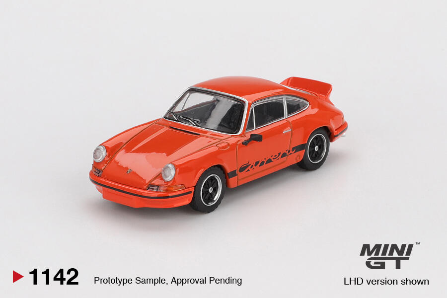 [En précommande] Mini GT - #MGT01142-L - Porsche 911 Carrera RS 2.7 - orange tangerine avec livrée noire - échelle 1:64