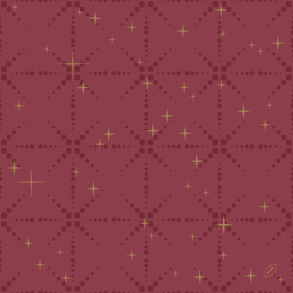 Duni napkins gilded bauble 40 x 40 cm - 12-pack