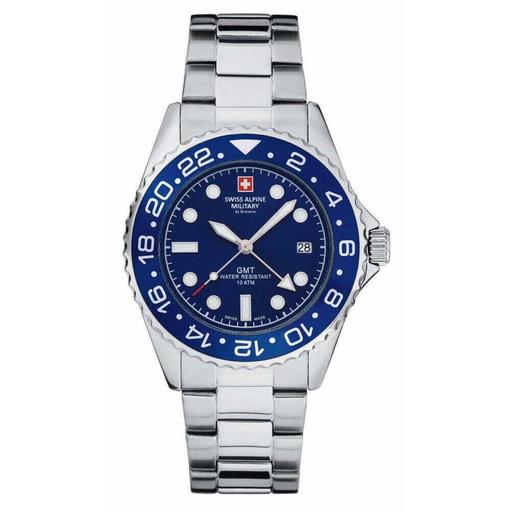 Swiss Alpine Military - 7052.1135 - Montre-bracelet - Homme - Quartz - Master Diver GMT