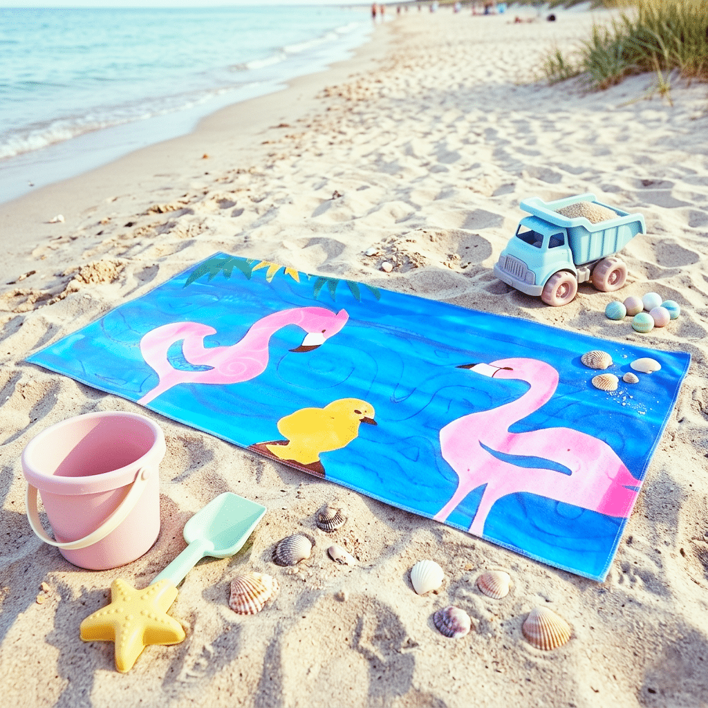 Art Edition serviette de plage Flamingo Beach