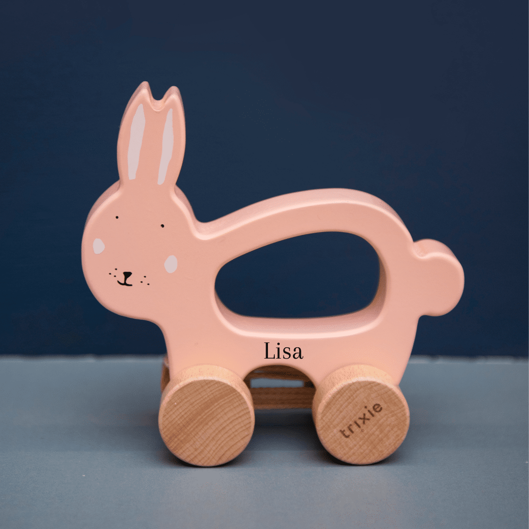 Ziehspielzeug aus Holz: Mme Lapin