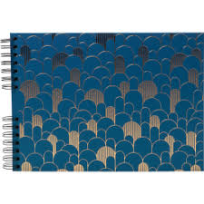 16296E: Alb spiralé 50p noir 32x22 Néo Déco bleu