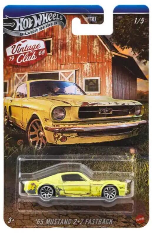Hot Wheels Silver Series - # HRT81 JKY31 - '65 Ford Mustang 2+2 Fastback - Vintage Club - 1/64