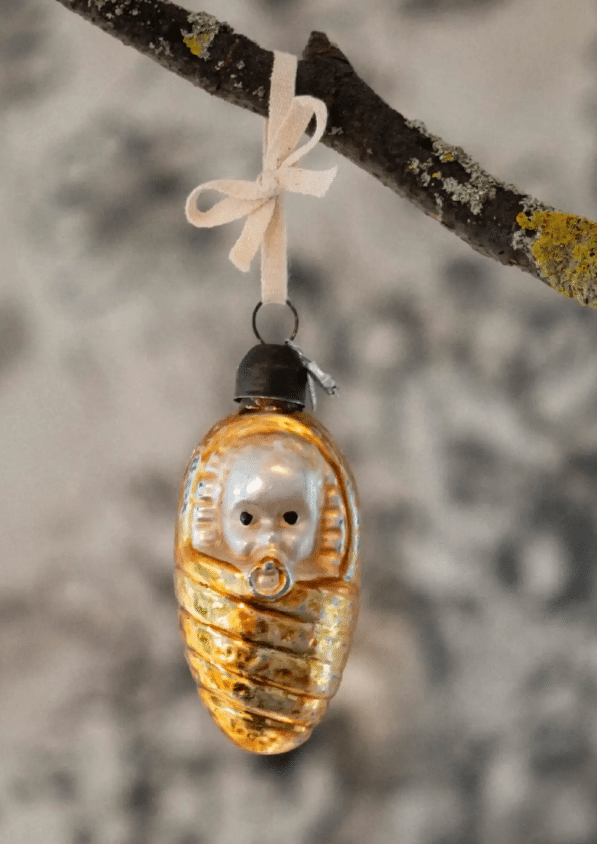 Christmas ornaments - Baby with a pacifier - Glass ornament