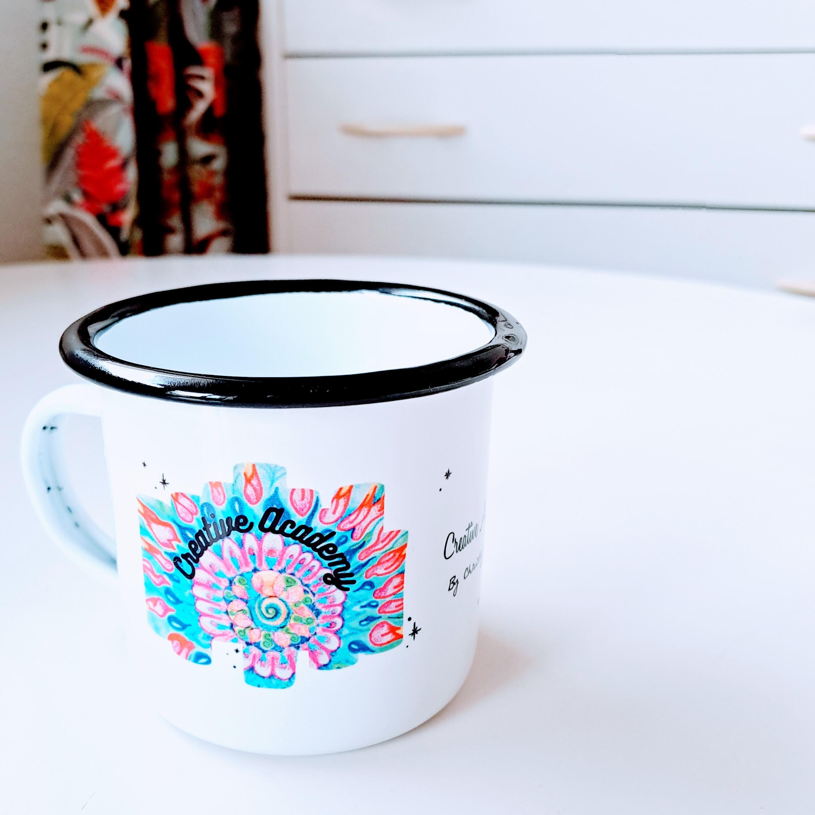 Emaille-Becher Flower of Life