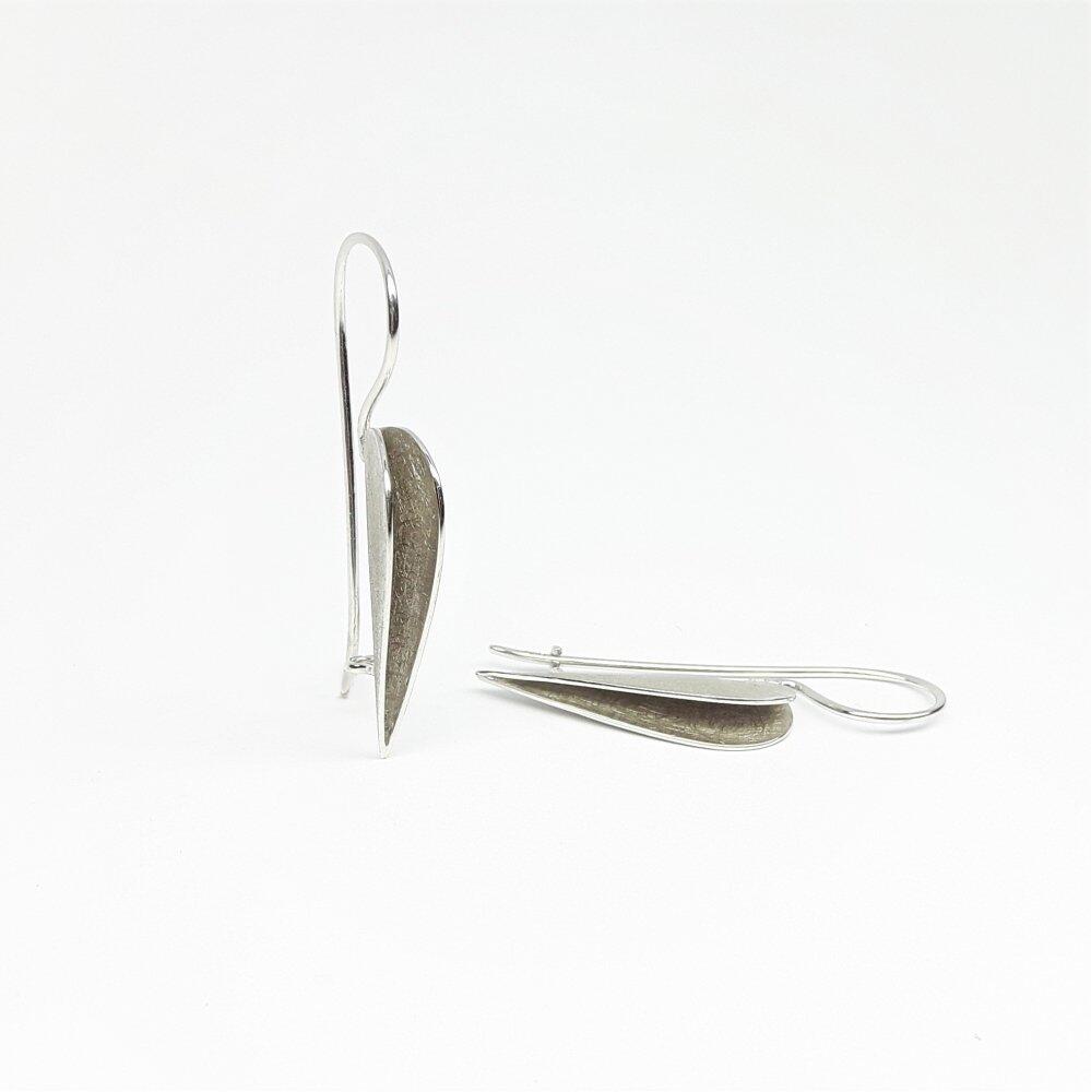 Boucles d'oreilles en argent 925/-.