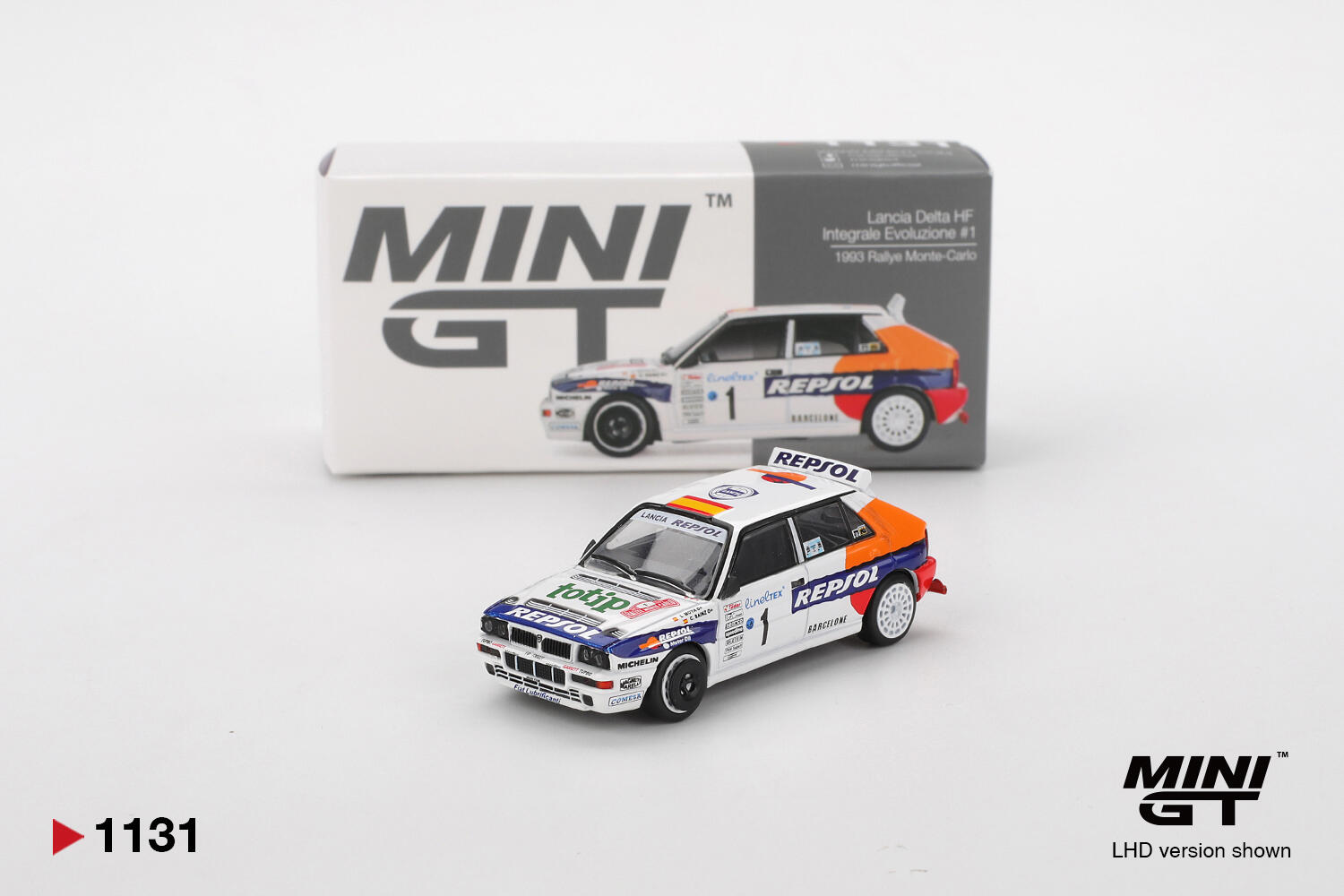 Mini GT - #MGT01131-L - Lancia Delta HF Integrale Evoluzione #1 - 1993 Monte Carlo Rally - 1:64