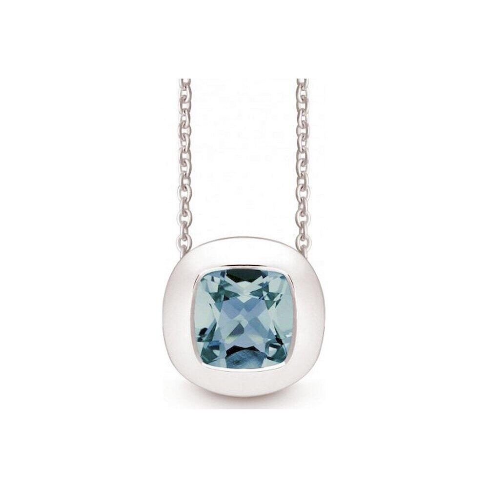 QUINN - Necklace - Women's - Sterling Silver 925 - Gemstone - Blue Topaz - 27250958