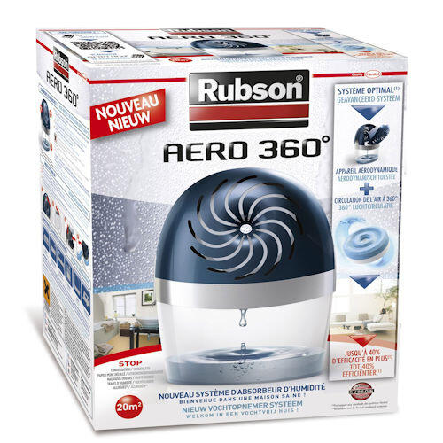 Rubson Aero 360 Bathroom 450g Dehumidifier White