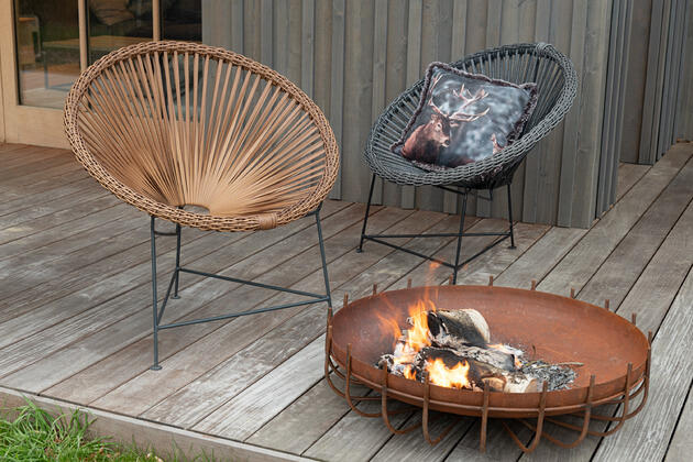 Chair lounge armchair Acapulco metal Letzshop