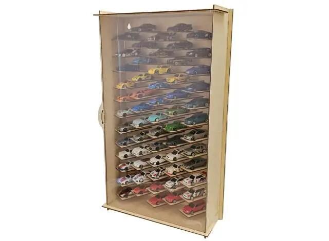 Dioramatoys - 1/64 Scale Wooden Model Car Display Case (DTG6032)