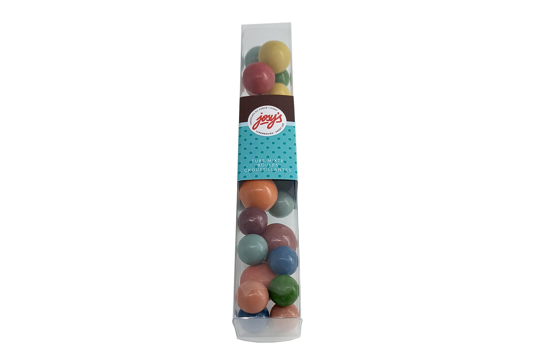 TUBE MIXTE BOULES CROUSTILLANTES & NOISETTES, Fairtrade 95gr.