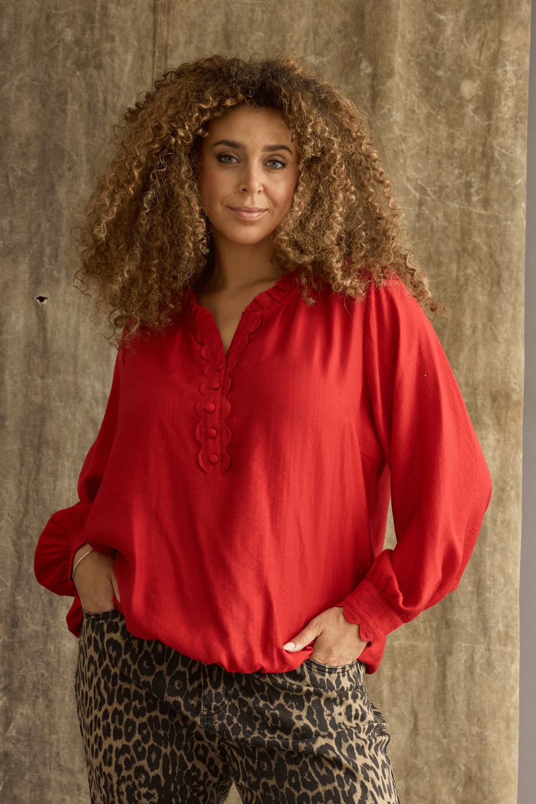 Blouse curvy fashion