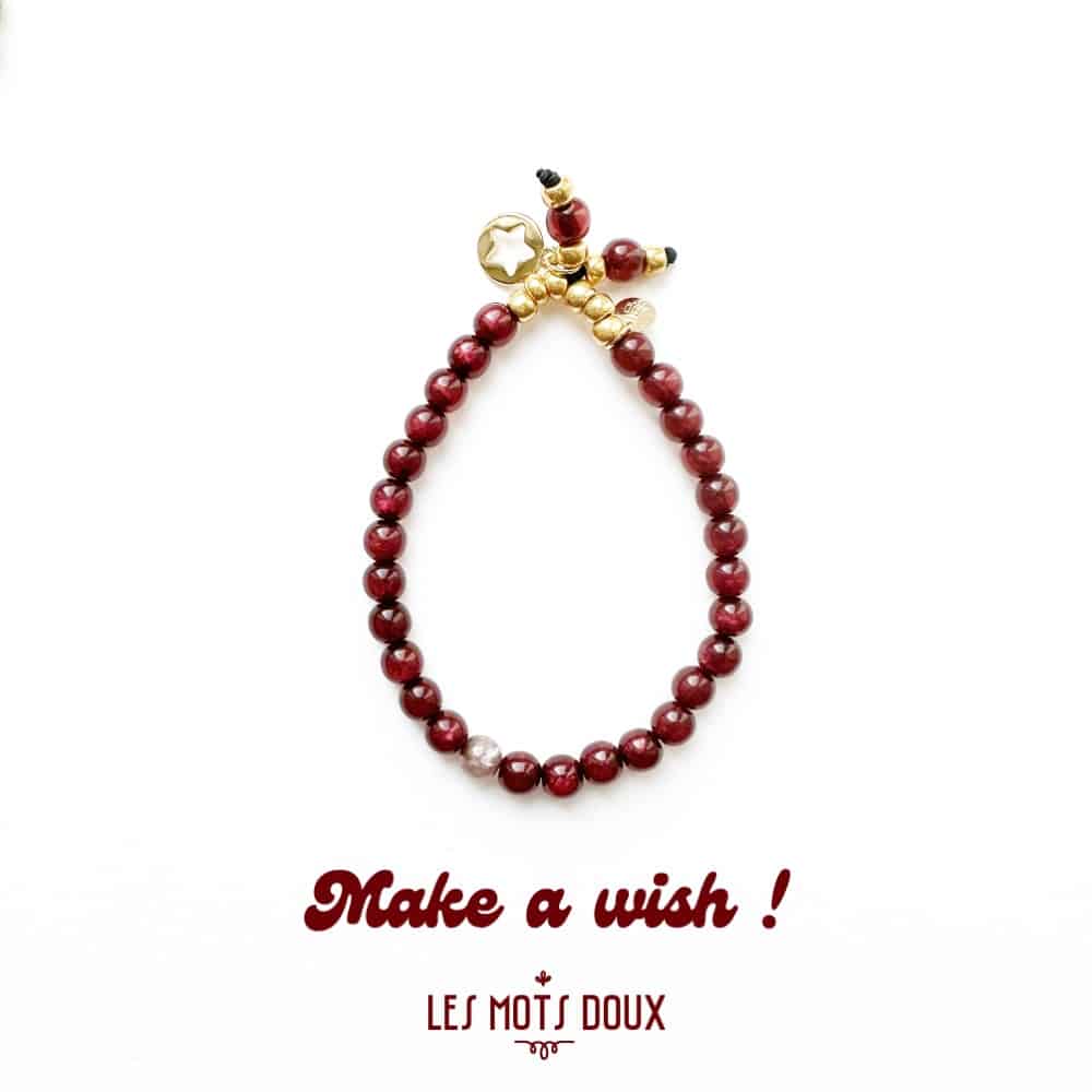 Make a wish bracelet bordeaux