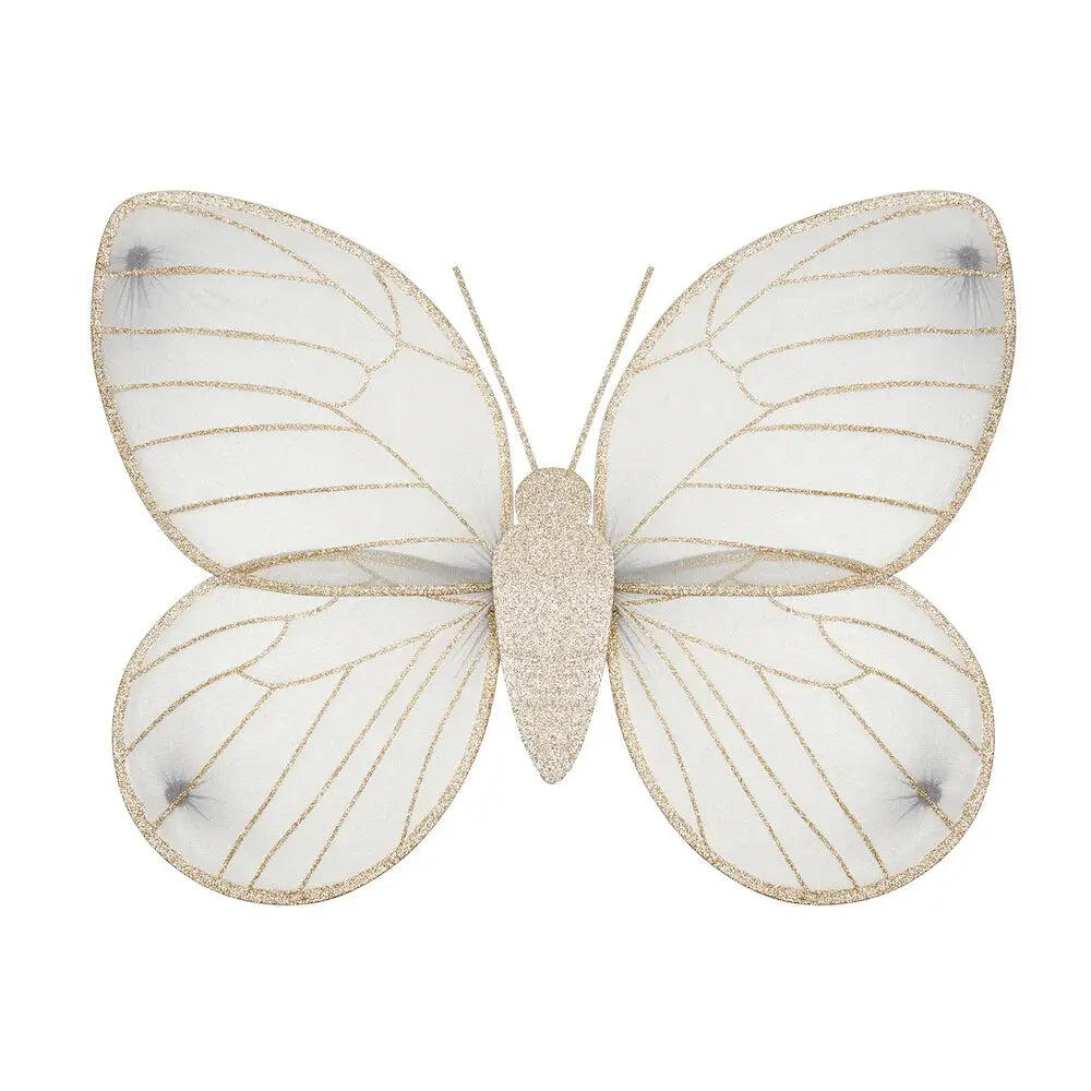 Bella costume d'ailes de papillon gris
