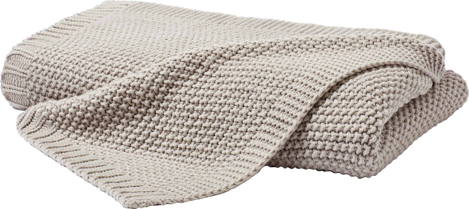 Couverture en tricot 130 x 170 cm naturel