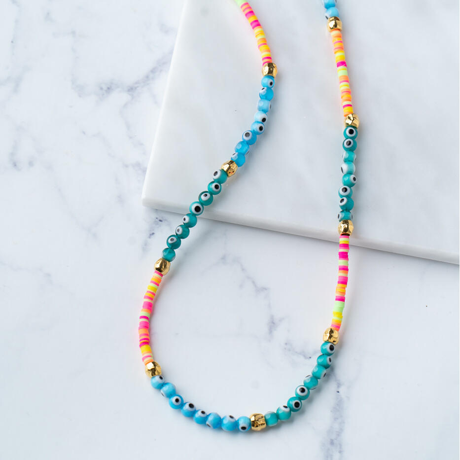 Evil eye multi necklace