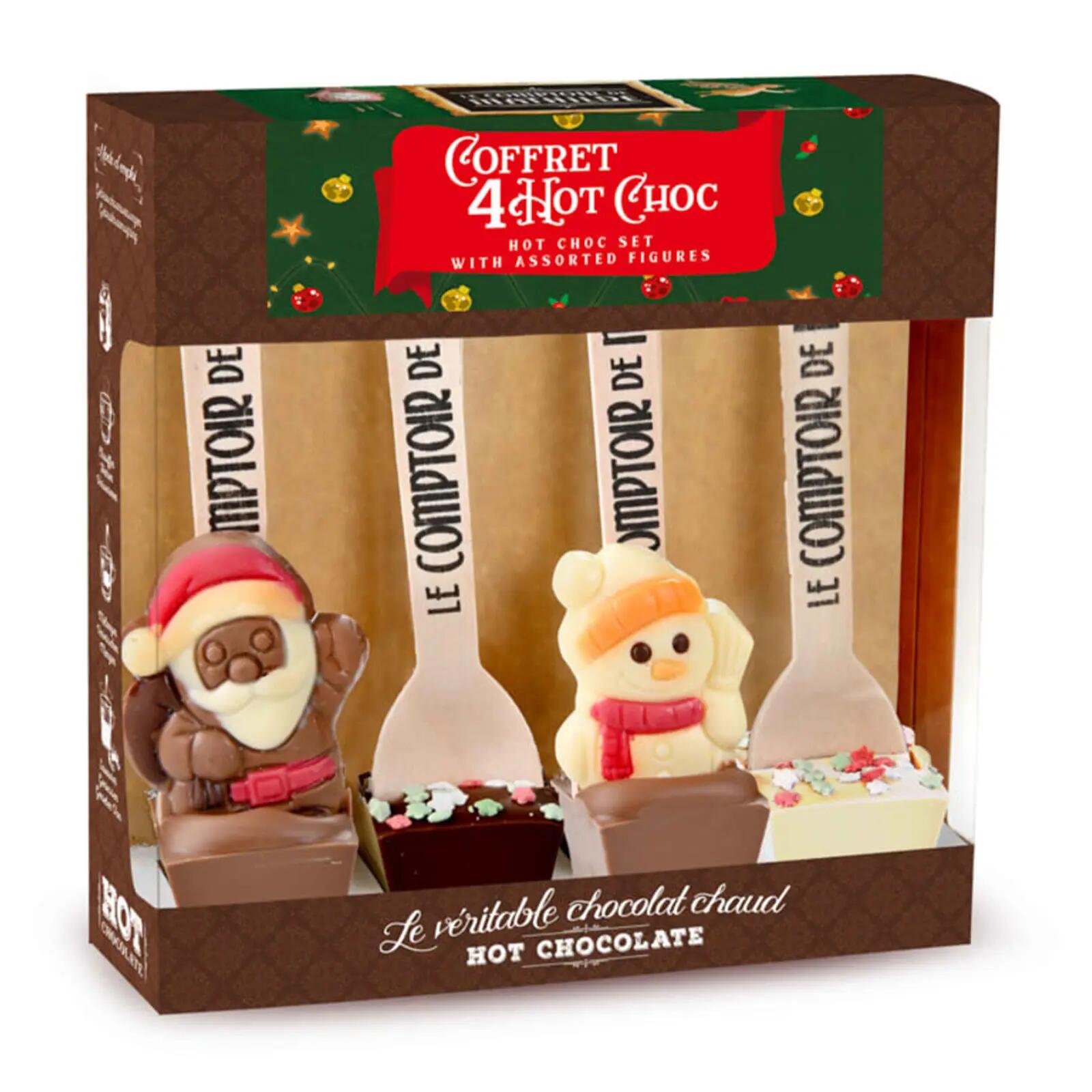 4 Hot Chocolate Gift Set – Christmas Edition, 4 x 30 g
