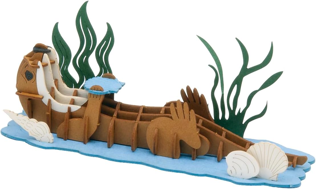 Modèle en papier d'une loutre