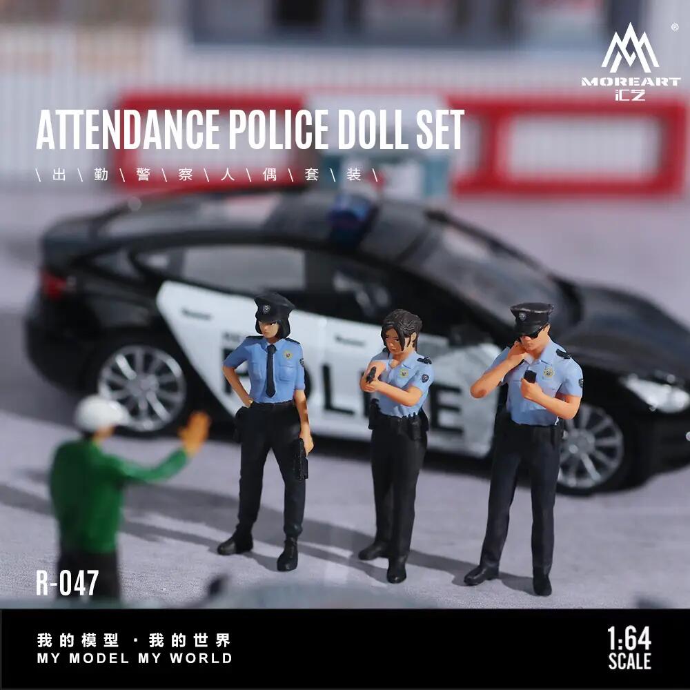 MoreArt - 1/64 Attendance Police Doll Set (MO223047)