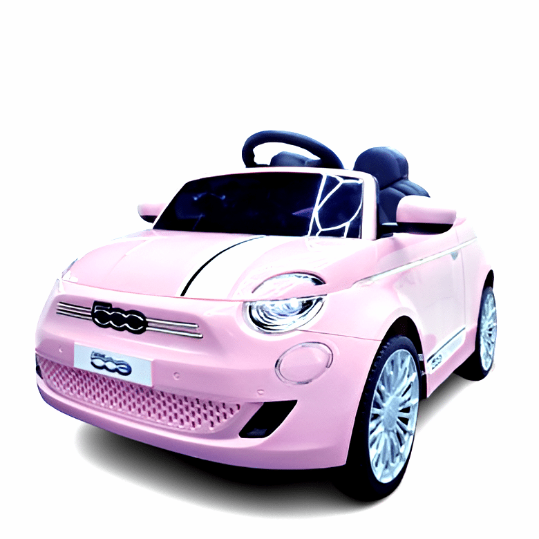 Pinkes Fiat 500 Elektro-Kinderauto