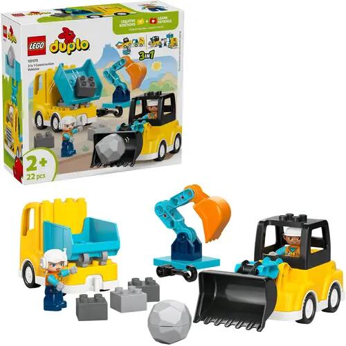 LEGO® DUPLO® 10475 véhicules de construction – ensemble 3-en-1