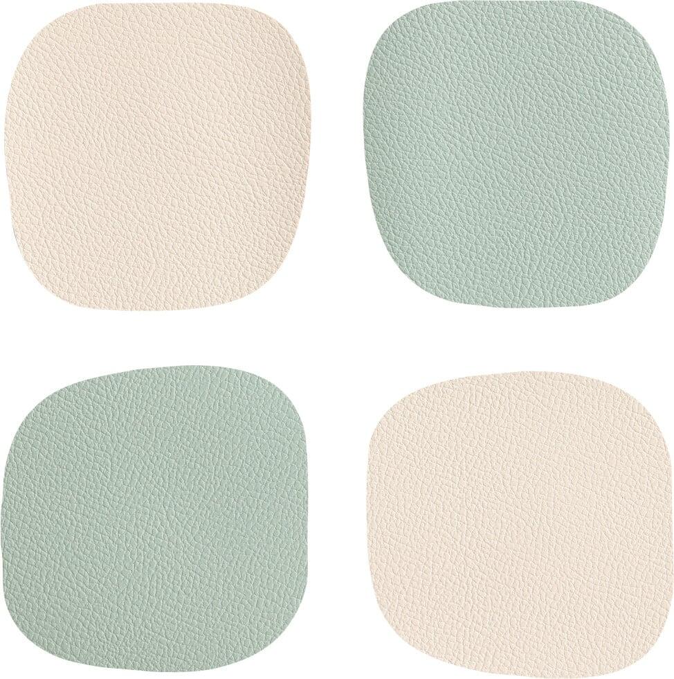 Vinanivao sous-verres 10 x 10 cm vert/blanc set de 4