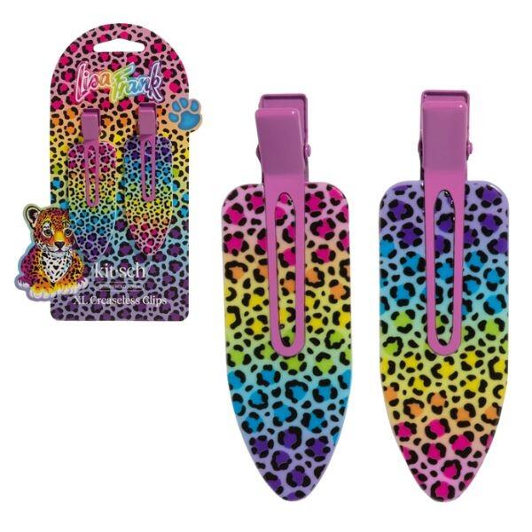 Kitsch x Lisa Frank XL knickfreie Clips im Rainbow-Leopard-Muster