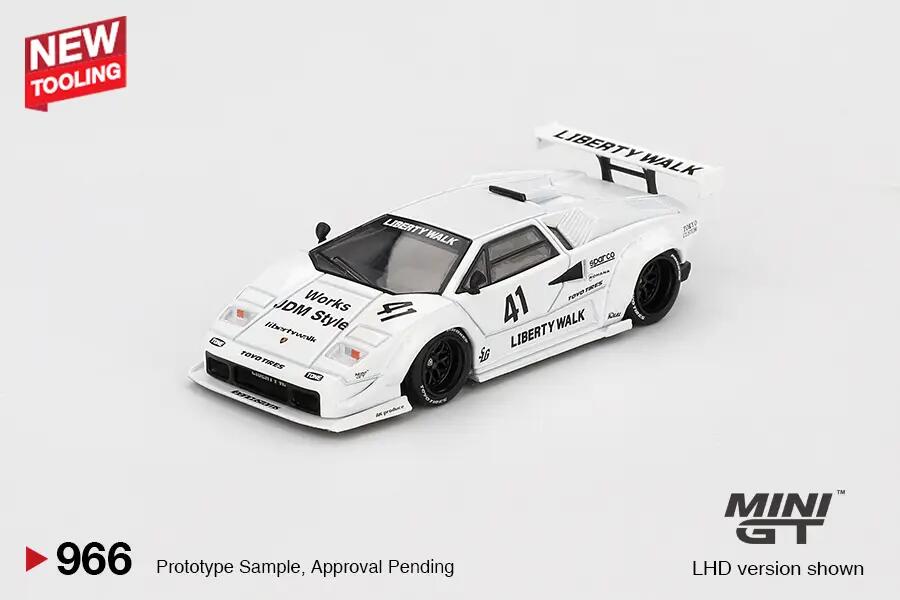 Mini GT - 1/64 LAMBORGHINI COUNTACH LB- WORKS WHITE TOKYO AUTO SALON 2024 (MGT00966-L)