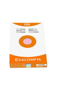 13378E: Fiches Bristol A5 quadrillées, couleurs assorties