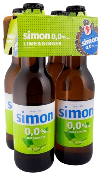 SIMON LIME &amp; GINGER ALCOHOL-FREE VP 4x33cl