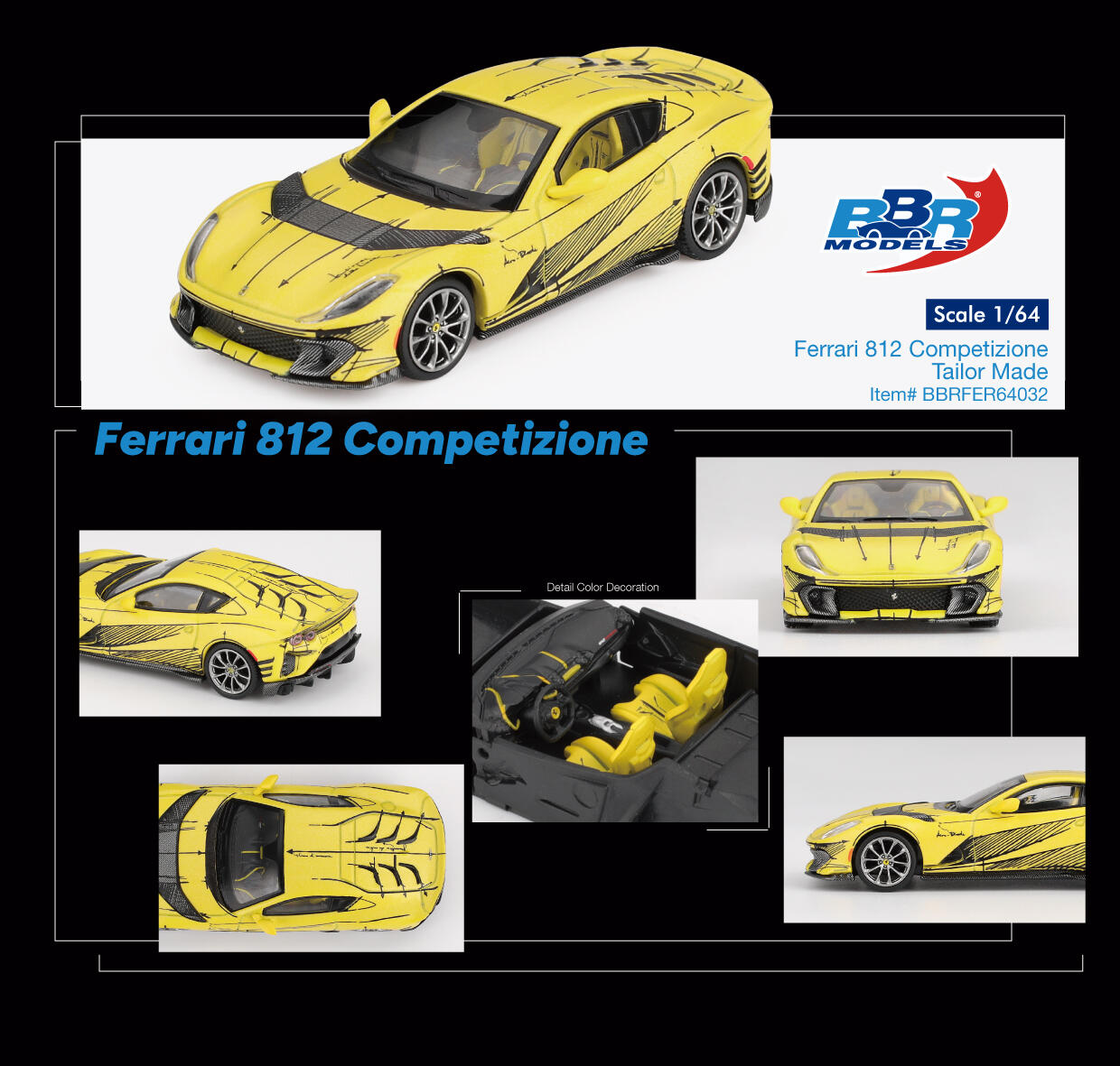 BBR Models - #BBRFER64032 - Ferrari 812 Competizione - Tailor Made - 1/64