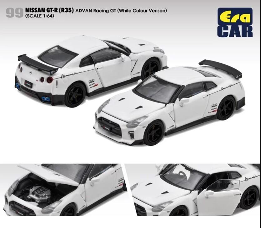 Era Car – # NS21GTR099 – Nissan GT-R (R35) – ADVAN Racing GT (Version couleur blanche) – (échelle 1:64)