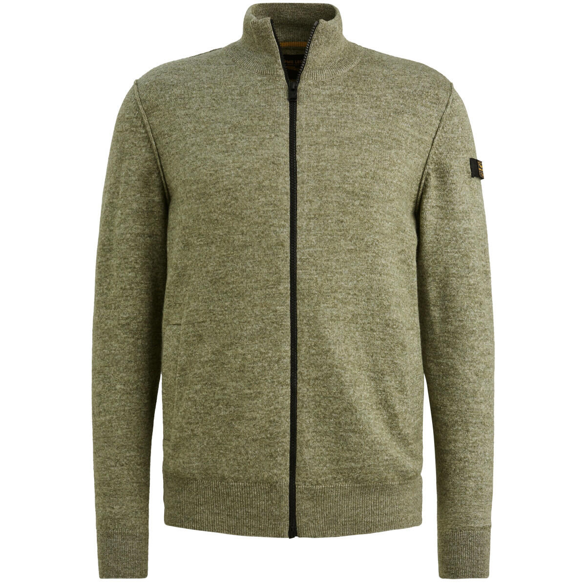 Strickjacke mit Stehkragen