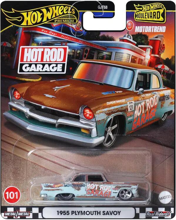 Hot Wheels Premium - #GJT68 HRT58 - 1955 Plymouth Savoy - Boulevard Series #101 - Hot Wheels Premium - 1/64