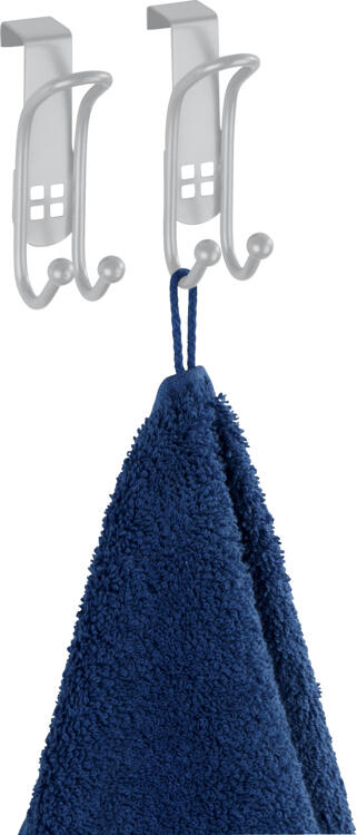 Wenko Wenko Door hook hole design steel, silver, Letzshop