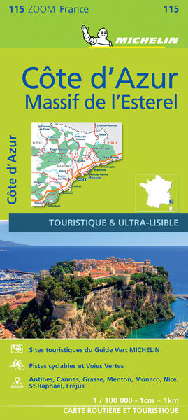 Michelin - Carte - Côte d'Azur Massif de l'Esterel 115