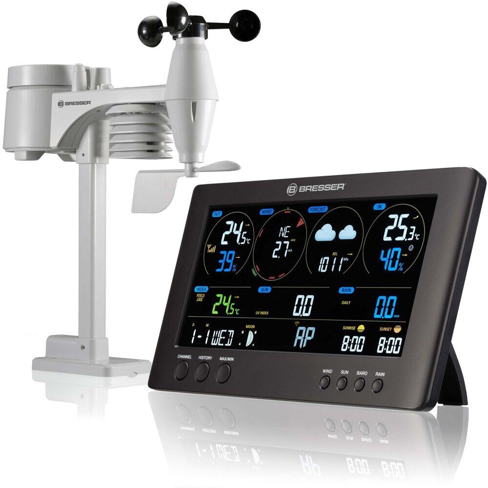 Bresser - 13345 - WLAN ClearView Wetterstation mit 7-in-1-Profi-Sensor