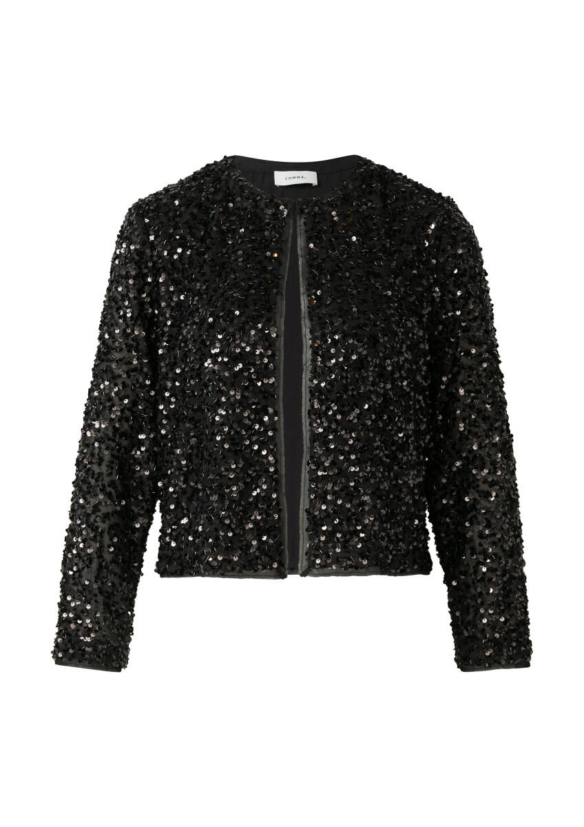Blouse jacket with all-over sequins