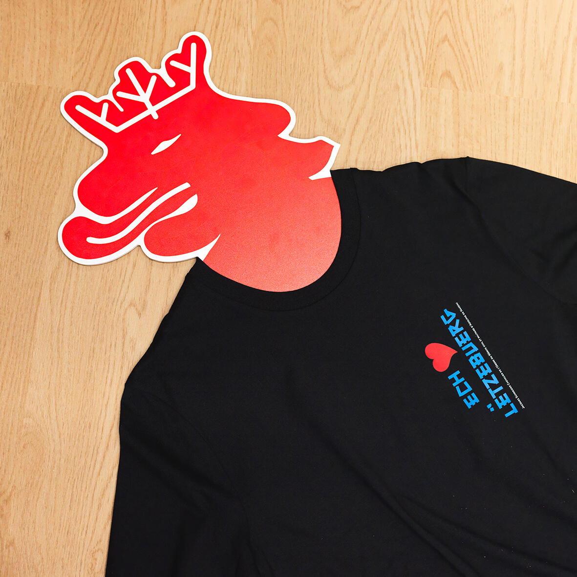 ECH LOVE LETZEBUERG T-SHIRT BLACK