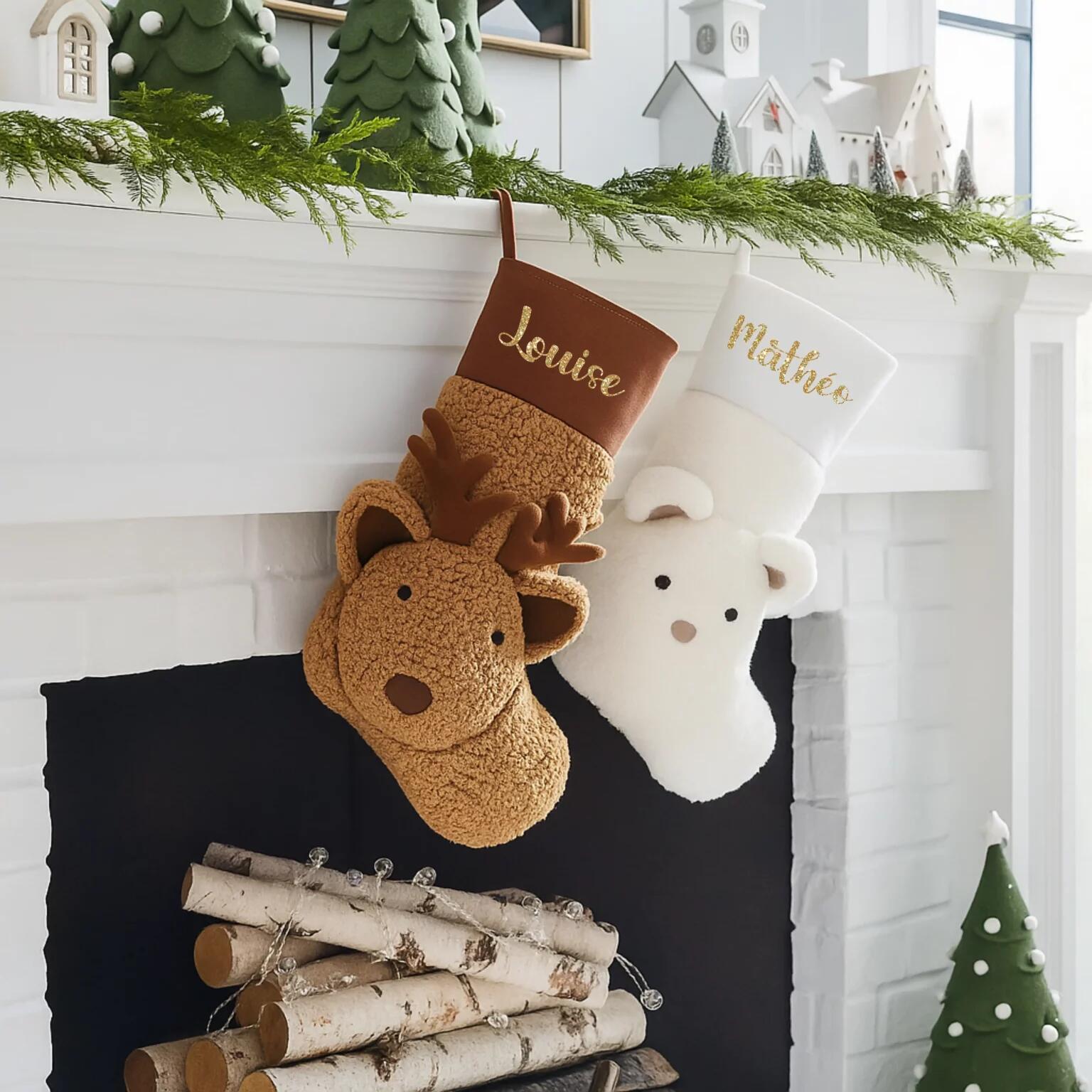 Cozy Christmas sock with name