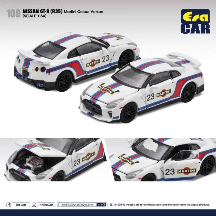 Era Car - #NS21GTR100 - Nissan GT-R (R35) - Martini Colour Version - 1:64