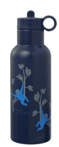FRESK Nordic Flask stainless steel thermos bottle 500 ml, 2 lids, collapsible straw + thermos lid, color: Monkey