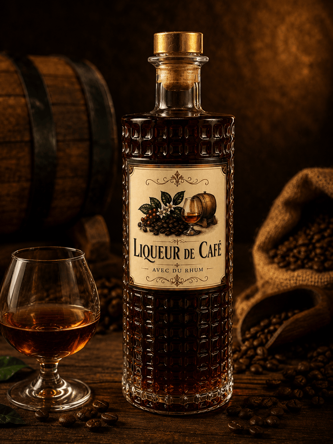Kaffeelikör mit Rum, 35 % Emitea 0,7 L