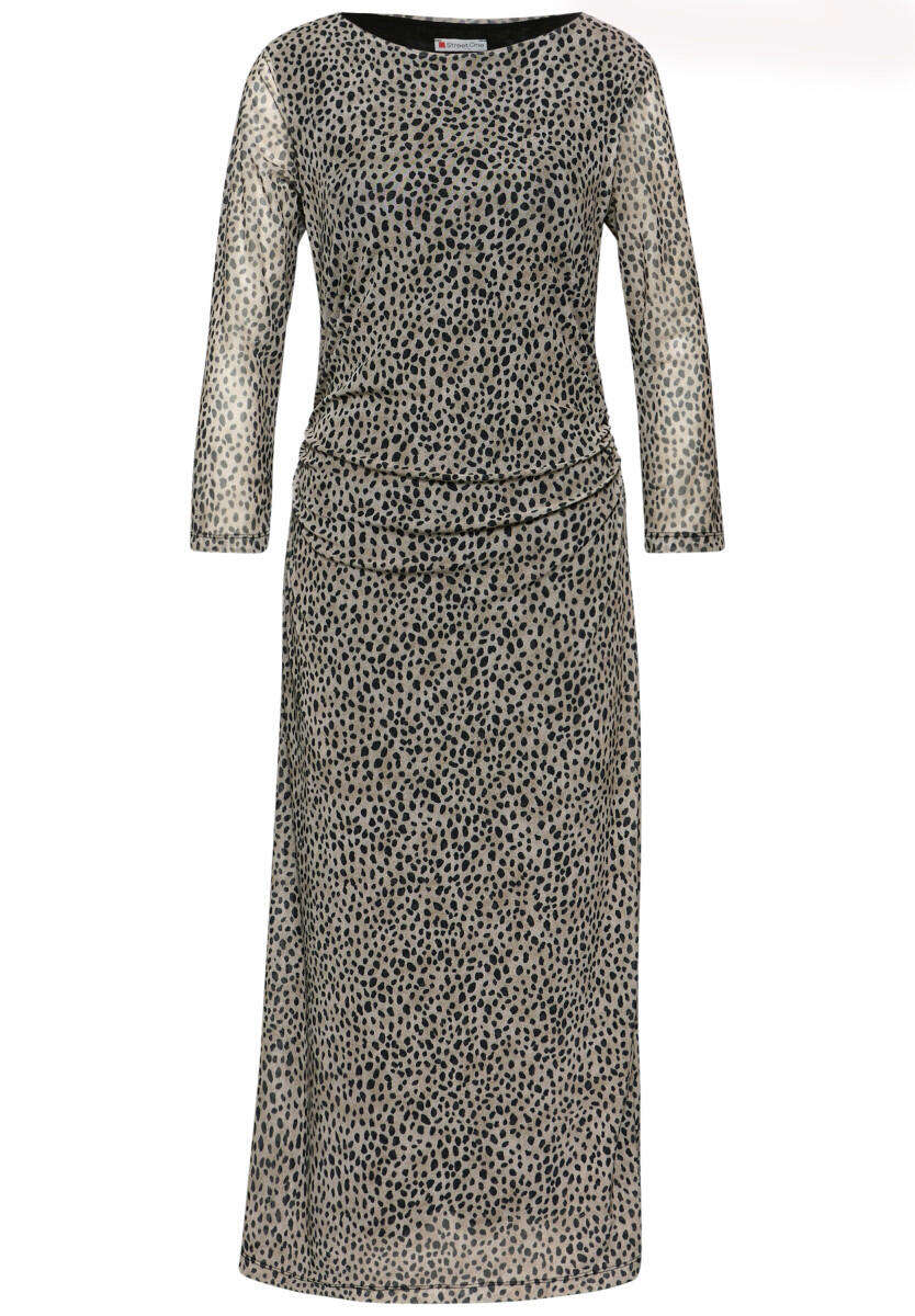 Robe en résille à motif léopard