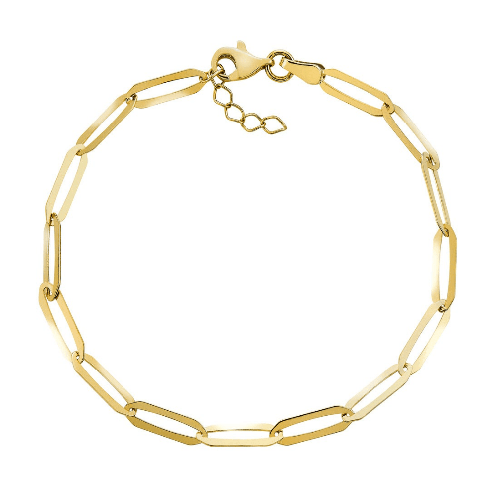 Modernes 9K-Gold-Ankerkettearmband