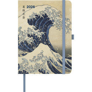Hokusai, Katsushika: Hokusai 2026 ArtDiary, dimensions (W x H): 16 x 22 cm, book calendar, 1 week/2 pages, with an elastic band closure