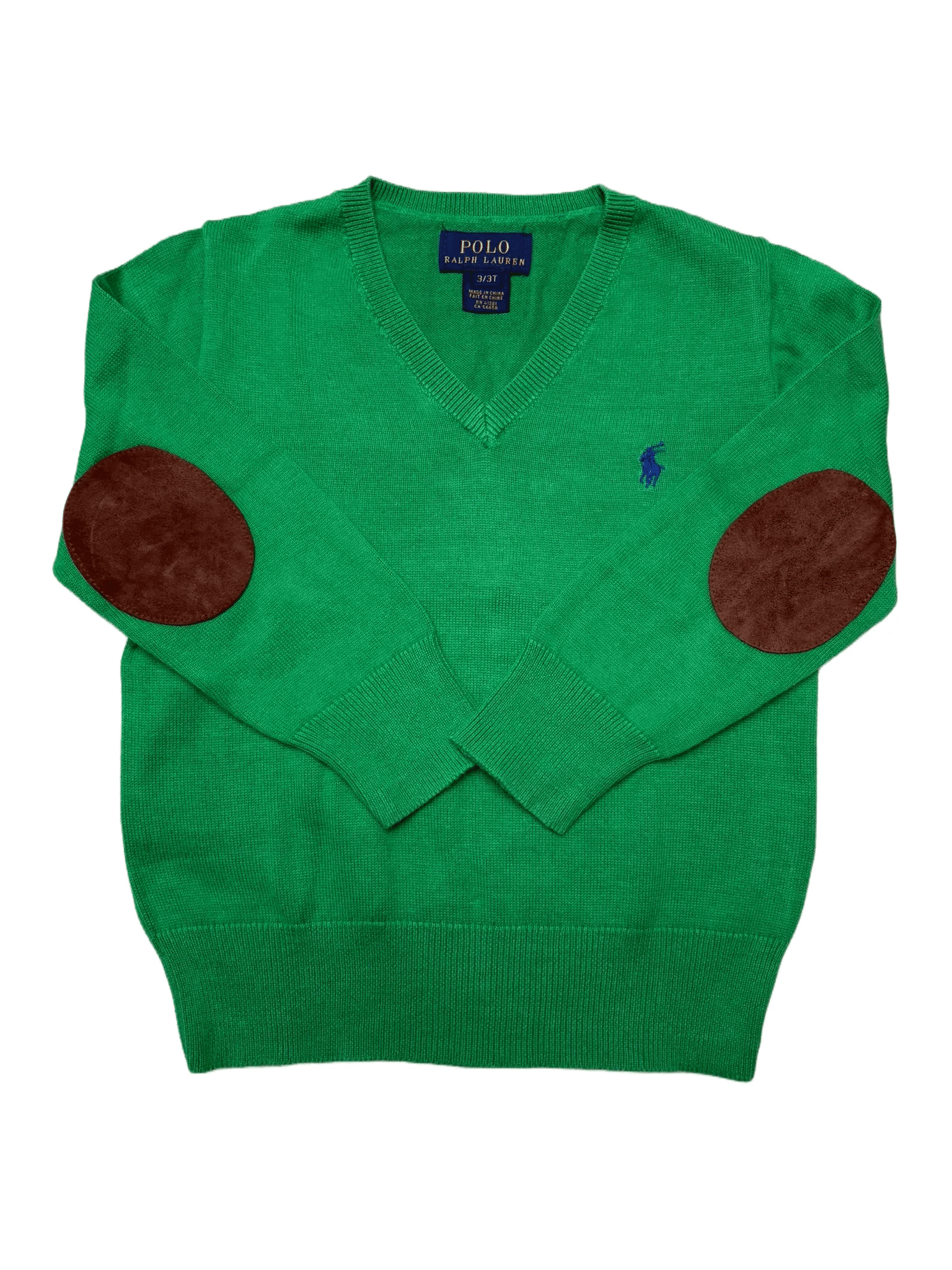 Polo Ralph Lauren pull vert à col en V (3 ans)