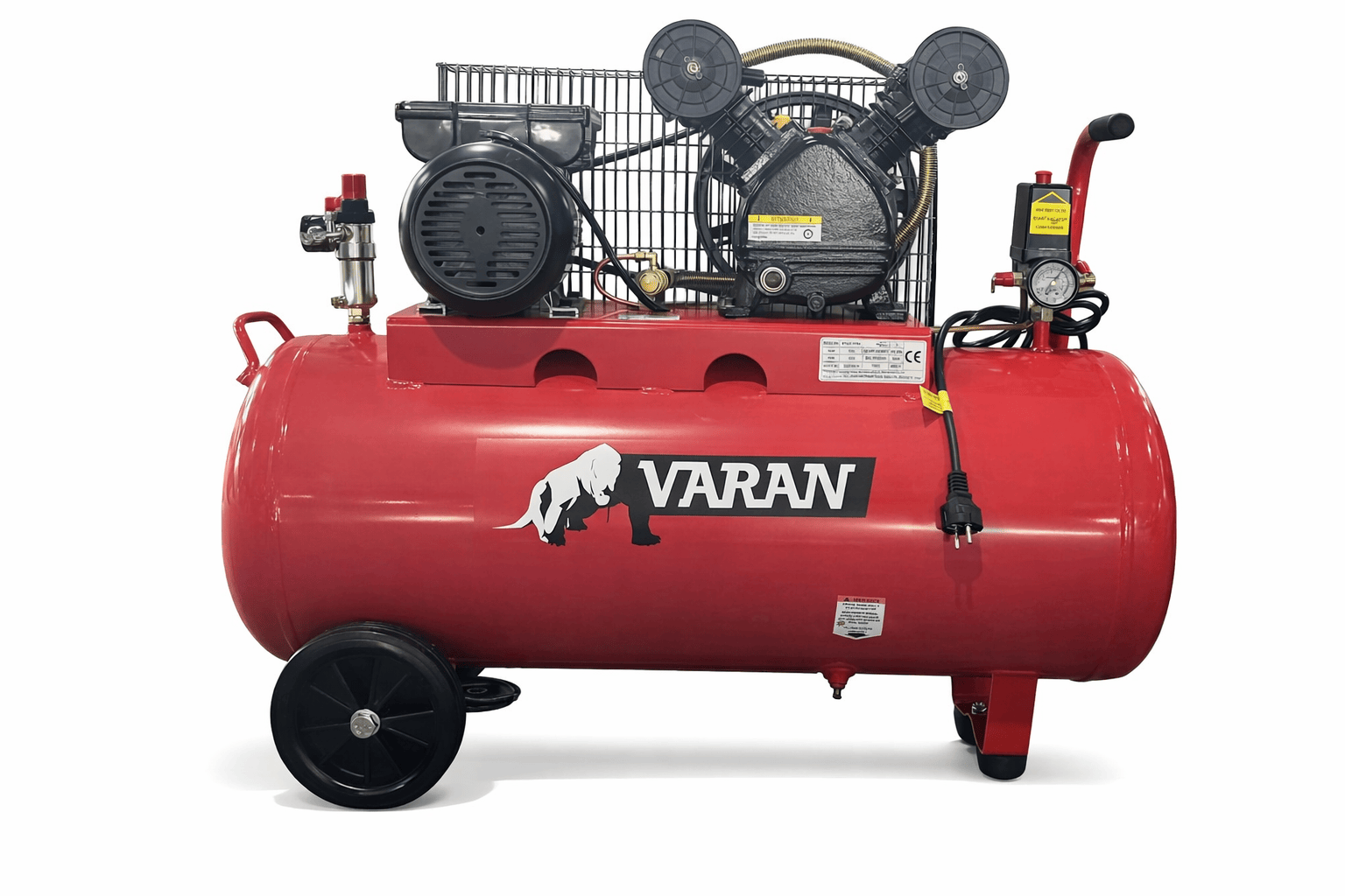 Varan Motors - BYV0178 Compresseur ? entra?nement par courroie 100 litres 2CV 1500W  1020rpm 194 l/min 8 bars